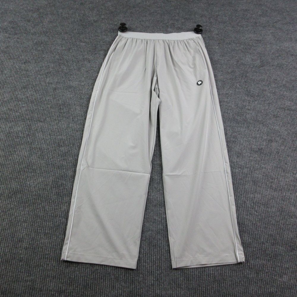 YoungLA Pants Mens M Gray Track Wide-Leg Relaxed Fit Elastic Waist 30x29.5* NWT